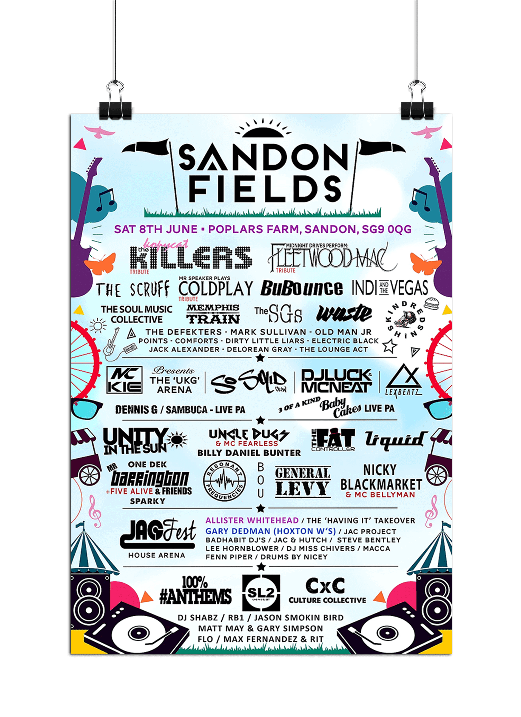 sandon fields festival poster design
