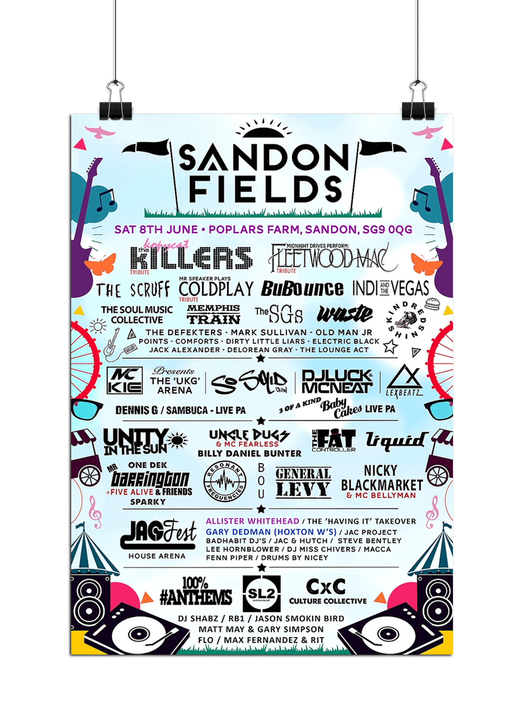 sandon fields festival poster design