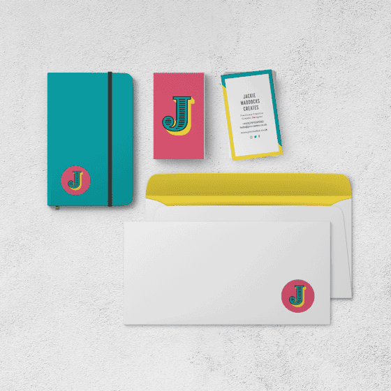 jm creates stationery branding colourful