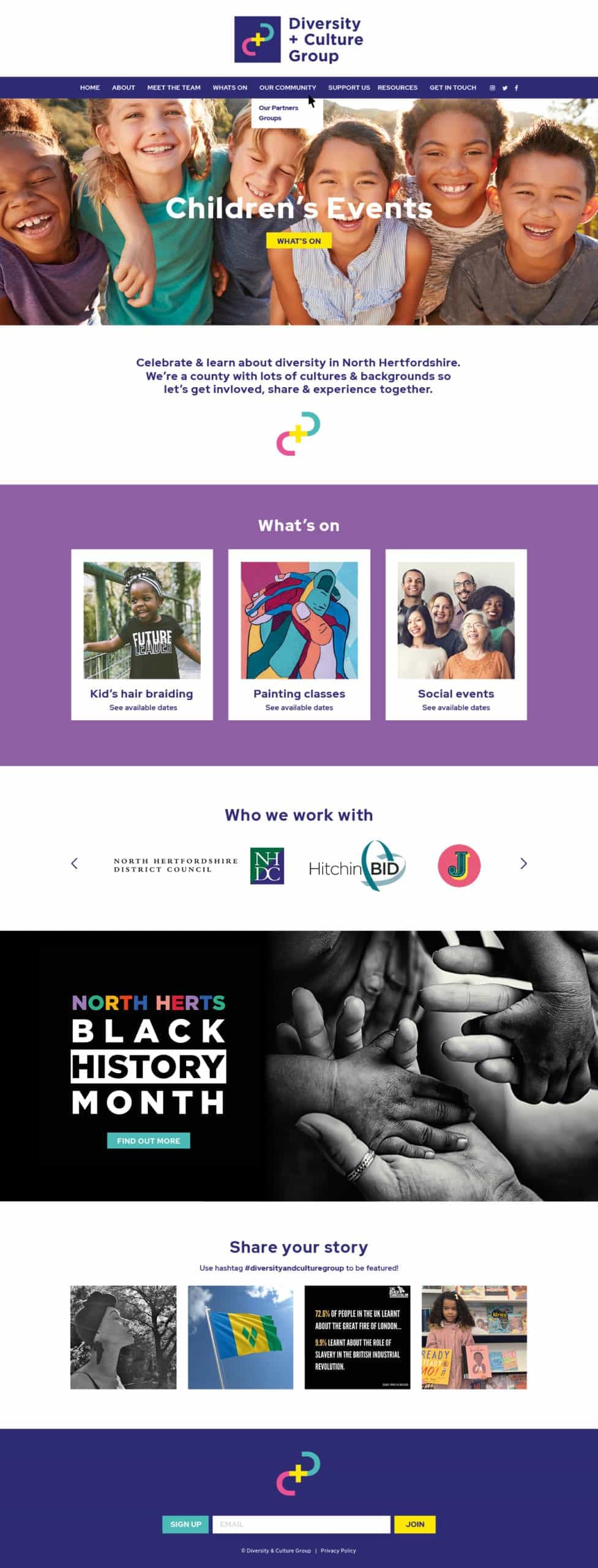 Diversity & Culture Group Website Design Wordpress