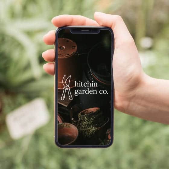 Hitchin Garden Co. iphone social media branding design logo
